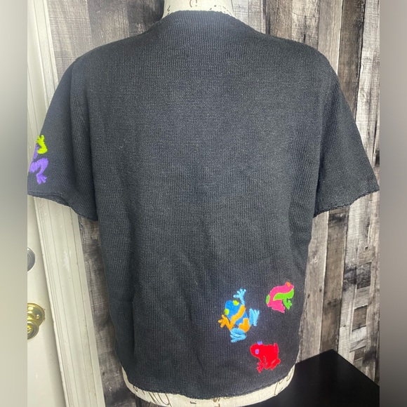 Michael Simon vintage 90's jumping frogs sweater - Picture 2 of 9